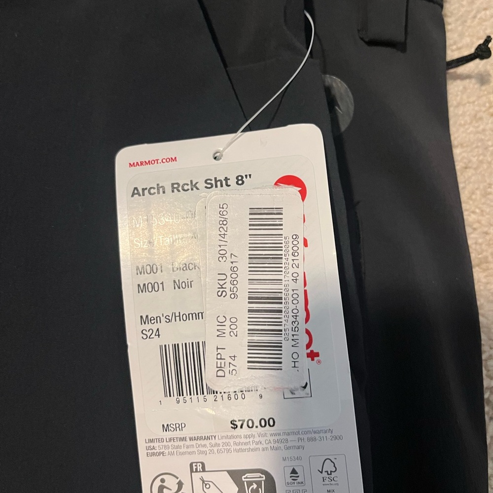 Marmot Dark Gray Outdoor Shorts